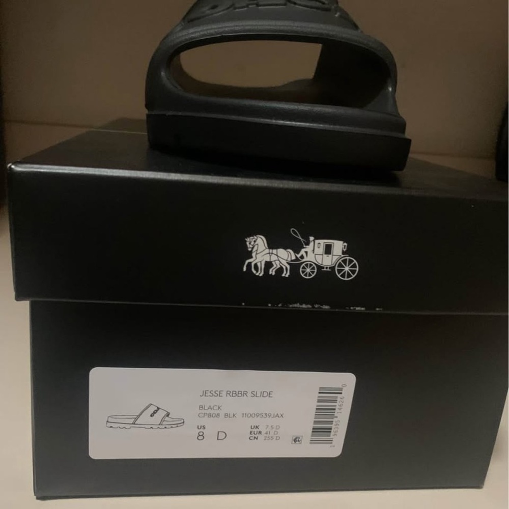 Coach Slides 8 D,  Black, Jesse - Picture 2 of 5